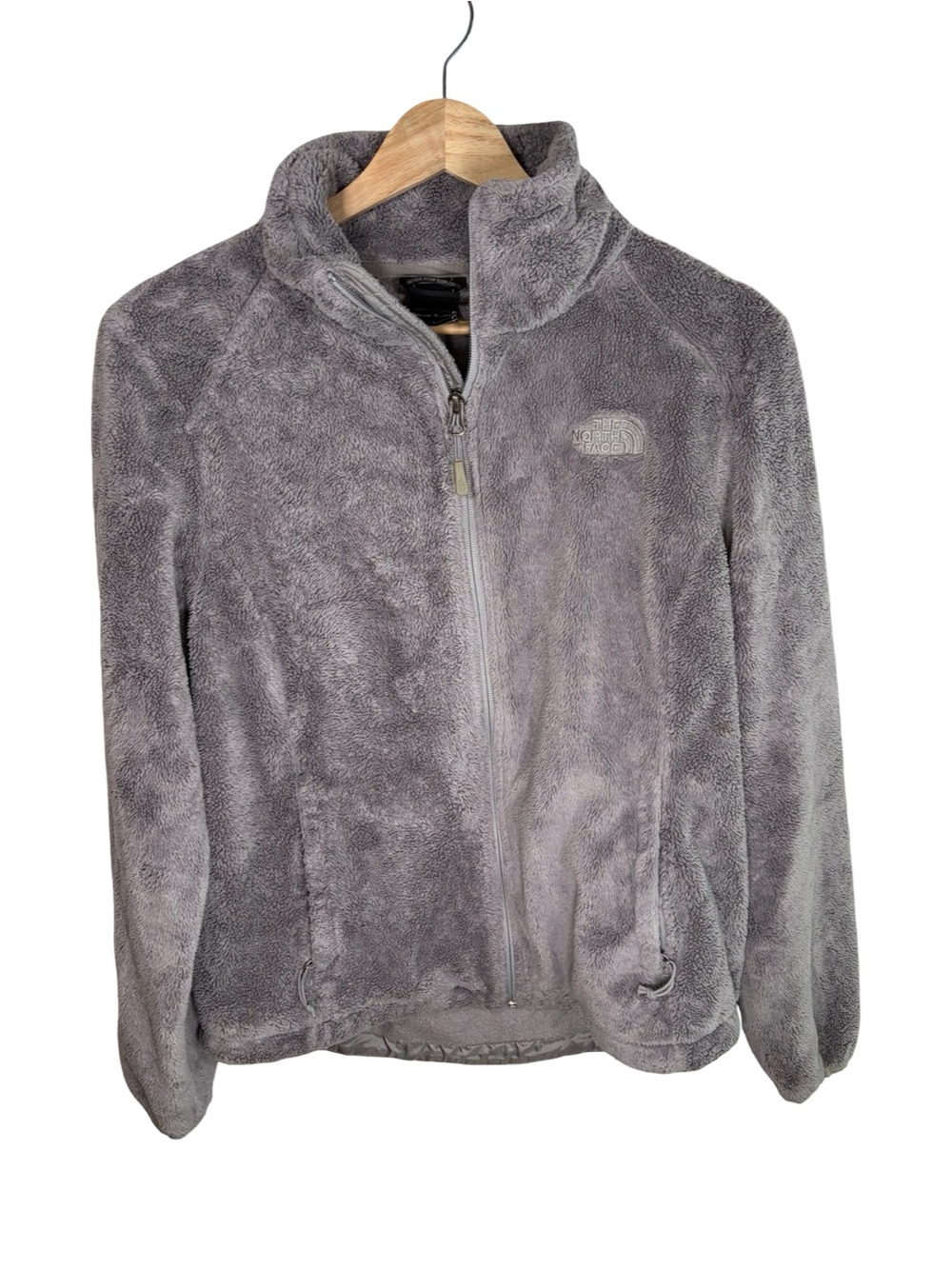 The North Face Plush Full-Zip Teddy Jacket - Light Gray